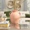 11" Orange Ceramic Terra Cotta Jug Vase with Handles